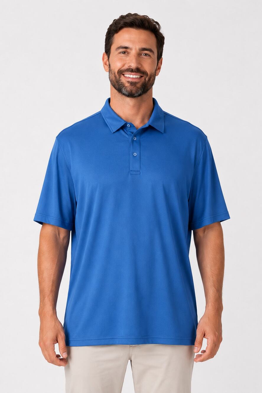 Haimont Mens Blue Golf Polo Shirt Dri Fit Collared Short Sleeve Size 3XL NWT